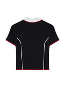 Eme Studios Fete Navy Knit Polo one-kickz