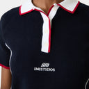 Eme Studios Fete Navy Knit Polo one-kickz