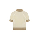 Eme Studios Ocata Crochet Knit Polo Off Sand