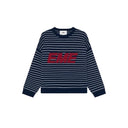 Eme Studios Pinstripe Knit Sweater Night Sky