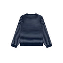 Eme Studios Pinstripe Knit Sweater Night Sky