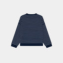 Eme Studios Pinstripe Knit Sweater Night Sky