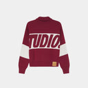 Eme Studios Thrill Burgundy Zipper Knit