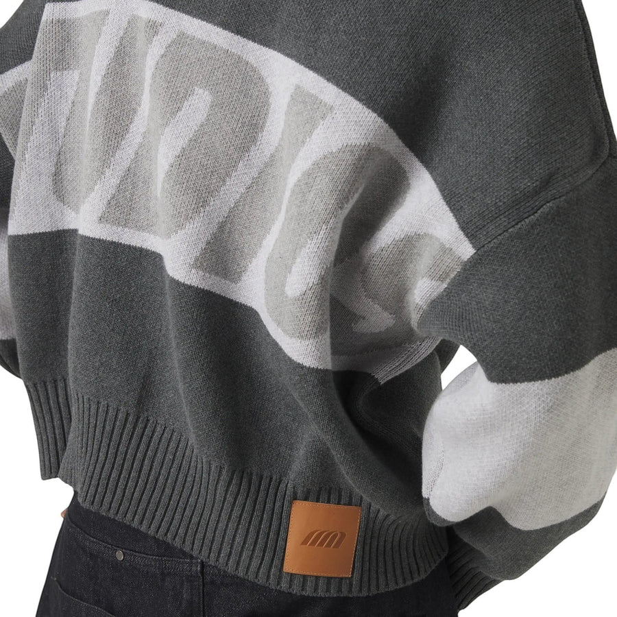 Eme Studios Thrill Grandpa Grey Zipper Knit