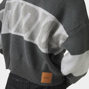 Jersey de punto gris Eme Studios Thrill con cremallera y logo grande, disponible en One Kickz