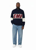Eme Studios Thrill Navy Zipper Knit one-kickz