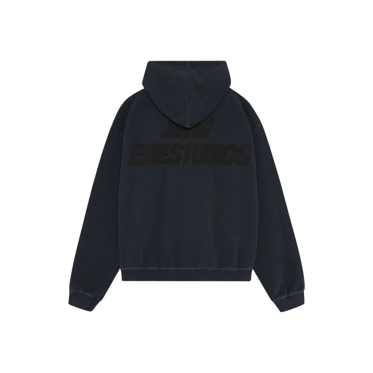 Eme Studios Waffle Croped Boxy Full Zip Navy