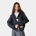 Eme Studios Waffle Navy Cropped Boxy Full Zip one-kickz