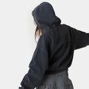 Eme Studios Waffle Navy Cropped Boxy Full Zip one-kickz