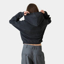 Eme Studios Waffle Navy Cropped Boxy Full Zip one-kickz