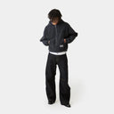 Eme Studios Waffle Navy Cropped Boxy Full Zip one-kickz