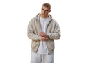 Essentials Classic Fleece Zip-Up Hoodie Heather Stone