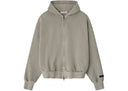 Essentials Embroidered Classic Full Zip Hoodie Smoke Grey one-kickz