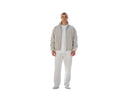 Essentials Modern Fleece Piping Track Jacket Heather Stone/Cloud White
