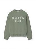 Fear Of God Essentials 90´s Fleece Crewneck Moss one-kickz