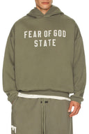 Fear Of God Essentials 90´s Fleece Hoodie Moss one-kickz