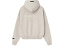 Sudadera con cremallera One Kickz Fear of God Essentials en color piedra jaspeado con logo en relieve en la espalda