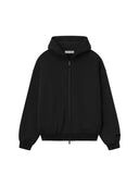 Fear of God Essentials Embossed Classic Fleece Zip-Up Hoodie Vintage Black one-kickz