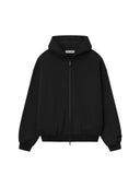 Fear of God Essentials Embossed Classic Fleece Zip-Up Hoodie Vintage Black one-kickz