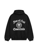 Fear of God Essentials Heavy Fleece Vintage Shrunken Hoodie Black one-kickz