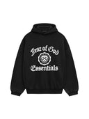 Fear of God Essentials Heavy Fleece Vintage Shrunken Hoodie Black one-kickz