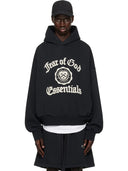 Fear of God Essentials Heavy Fleece Vintage Shrunken Hoodie Black one-kickz