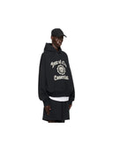 Fear of God Essentials Heavy Fleece Vintage Shrunken Hoodie Black one-kickz