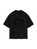 Fear of God Essentials Heavy Jersey Crewneck Tee Jet Black one-kickz
