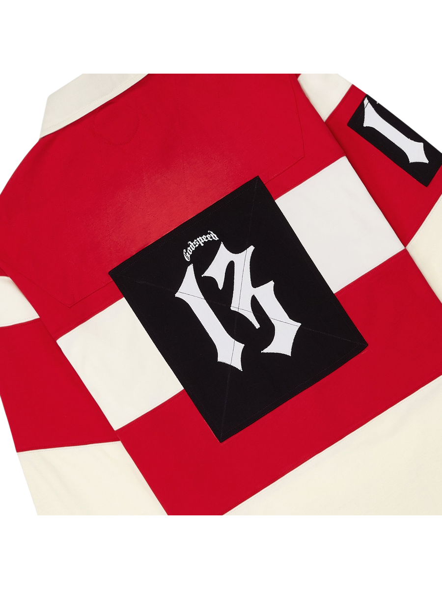 Godspeed Classic Field Rugby Shirt Off White/Red
