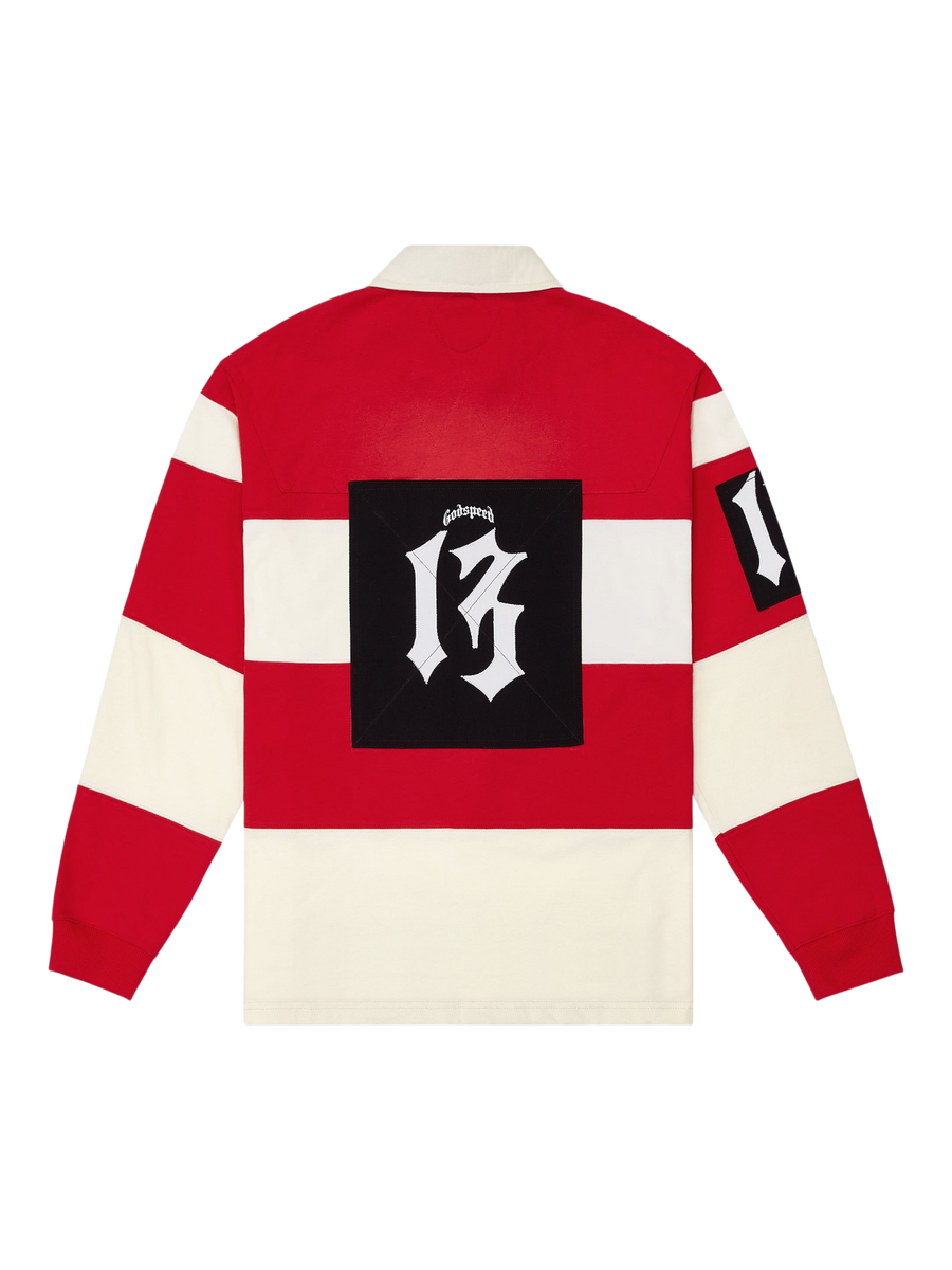 Godspeed Classic Field Rugby Shirt Off White/Red