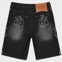 Godspeed Fémur Frayed Denim Shorts Black one-kickz