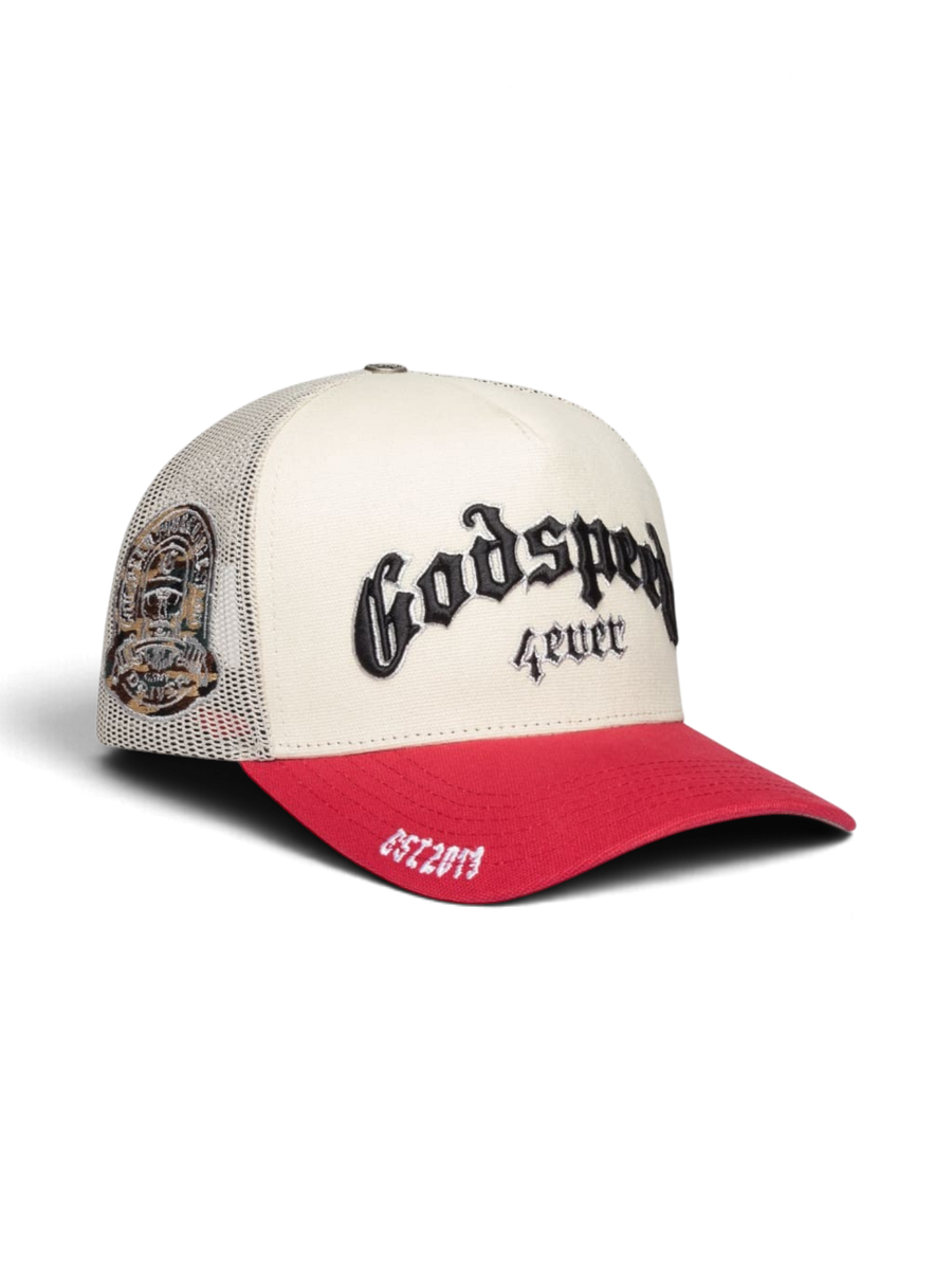 Godspeed GS FOREVER TRUCKER HAT White/Red
