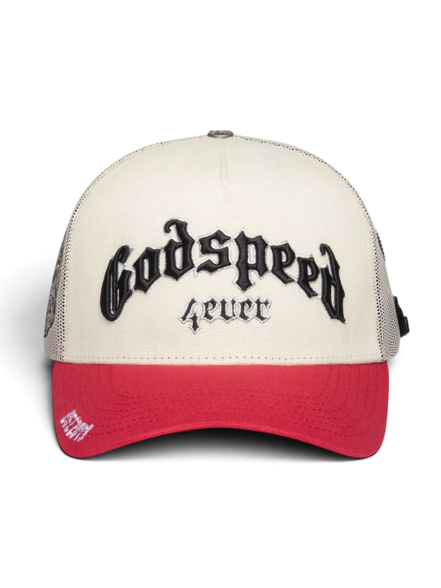 Godspeed GS FOREVER TRUCKER HAT White/Red