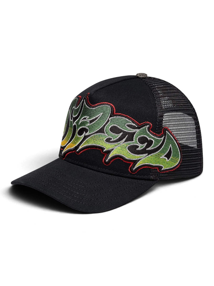 Godspeed GS Neo Trucker Hat Black/Yellow/Red
