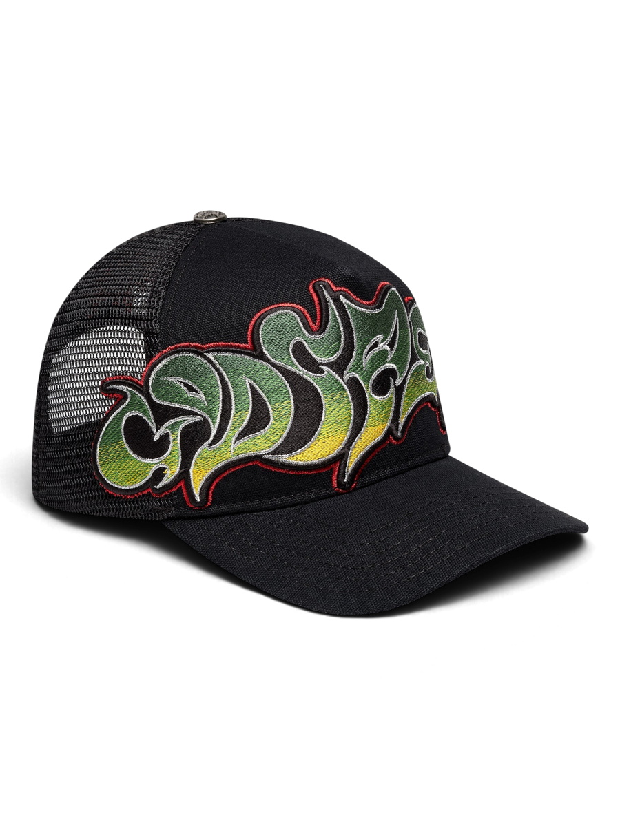 Godspeed GS Neo Trucker Hat Black/Yellow/Red