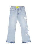 Godspeed OG Logo Flared Denim Printed Blue one-kickz