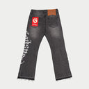 Godspeed OG Logo Flared Denim Printed Grey Wash