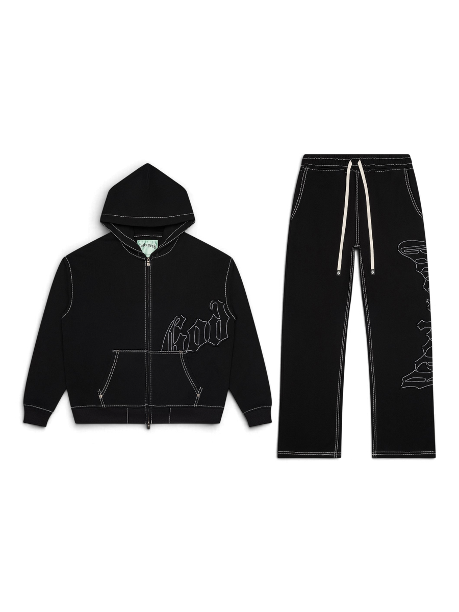 Godspeed Og Logo Sweatsuit Stitched Black