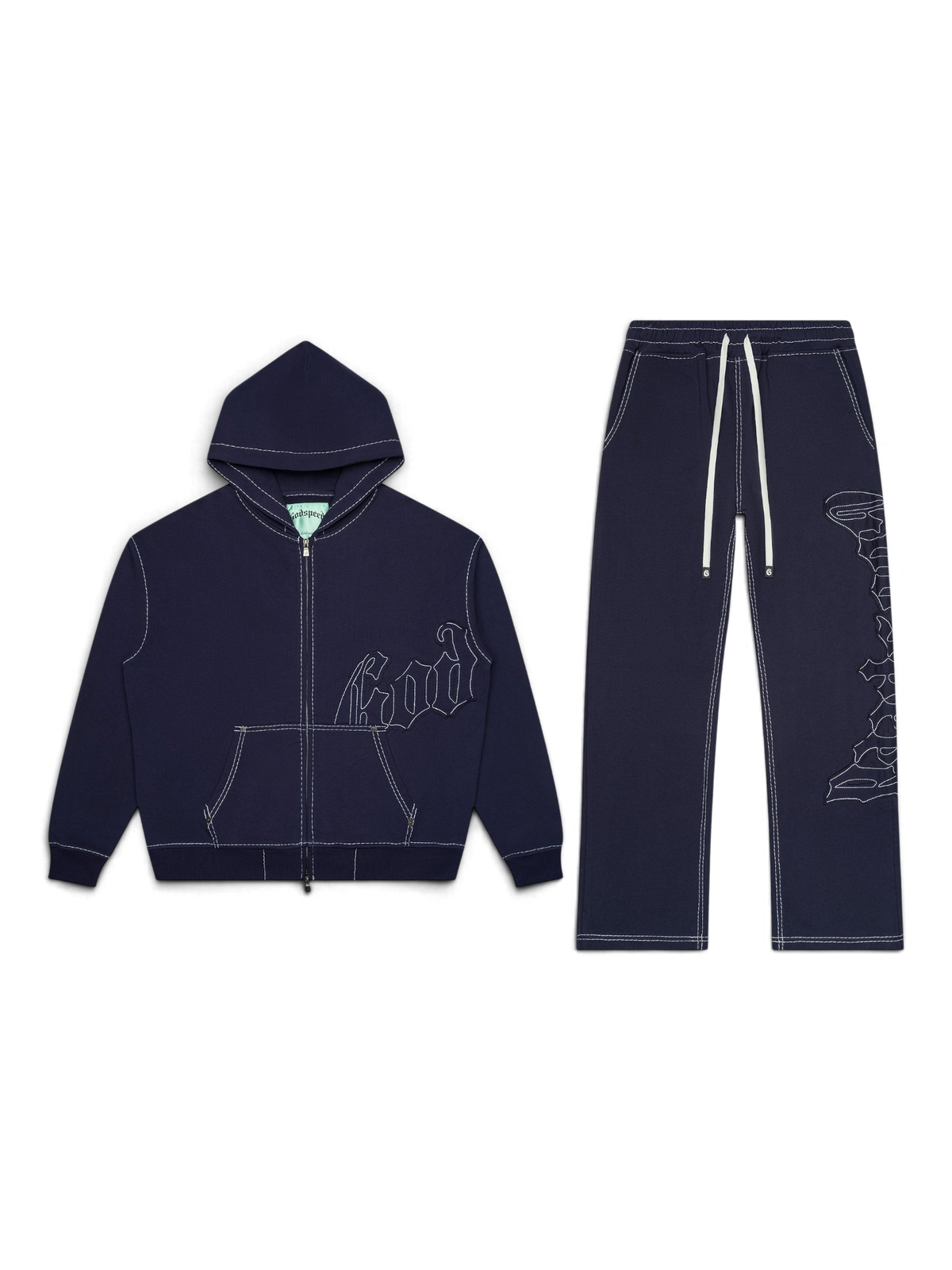 Godspeed Og Logo Sweatsuit Stitched Navy