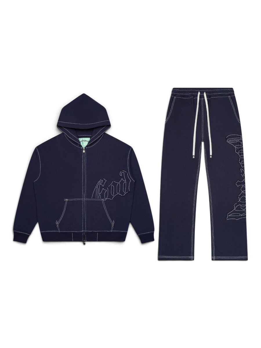 Godspeed Og Logo Sweatsuit Stitched Navy