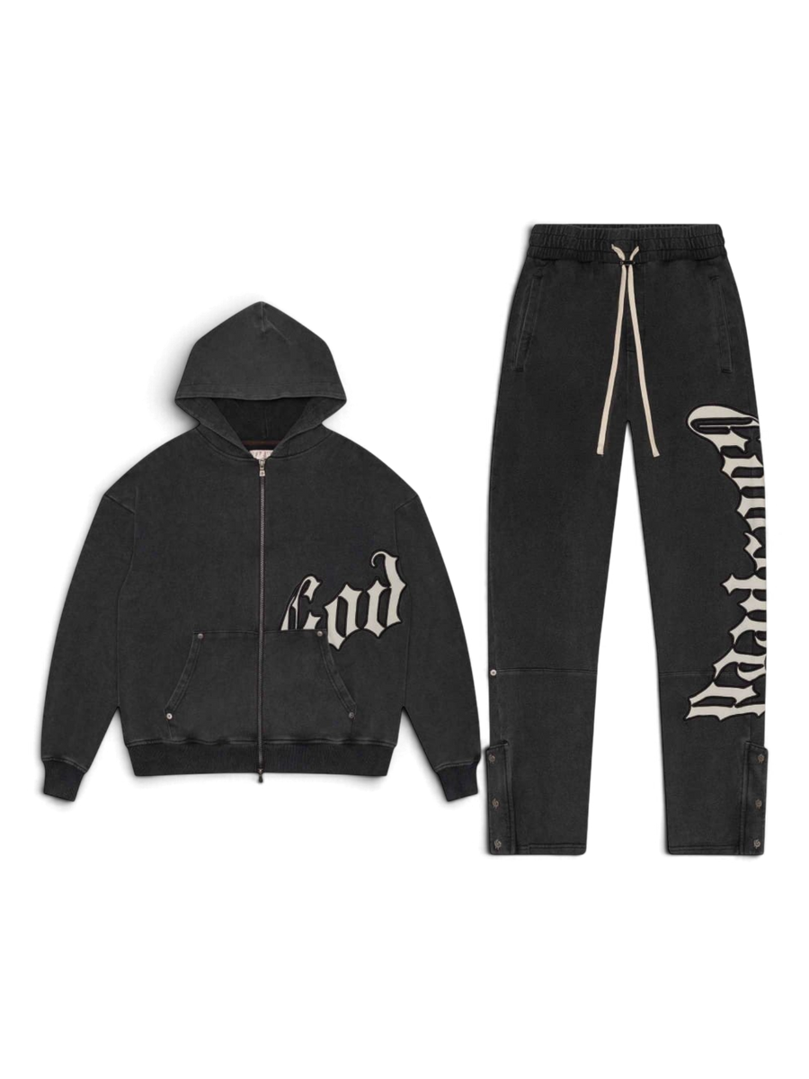 Godspeed Og Logo Sweatsuit V2 Black Washed