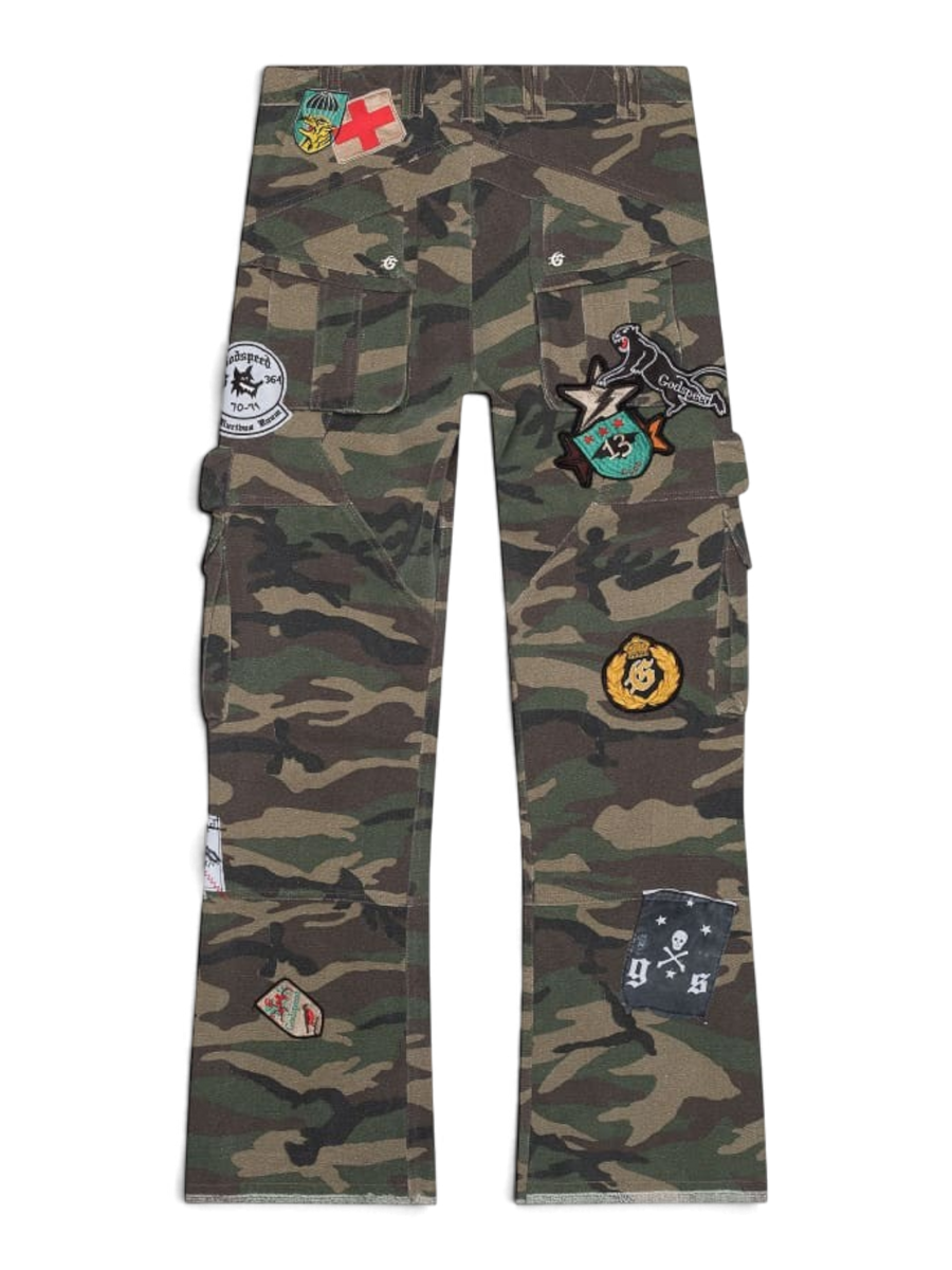 Godspeed Patchwork Flared Cargo Pants