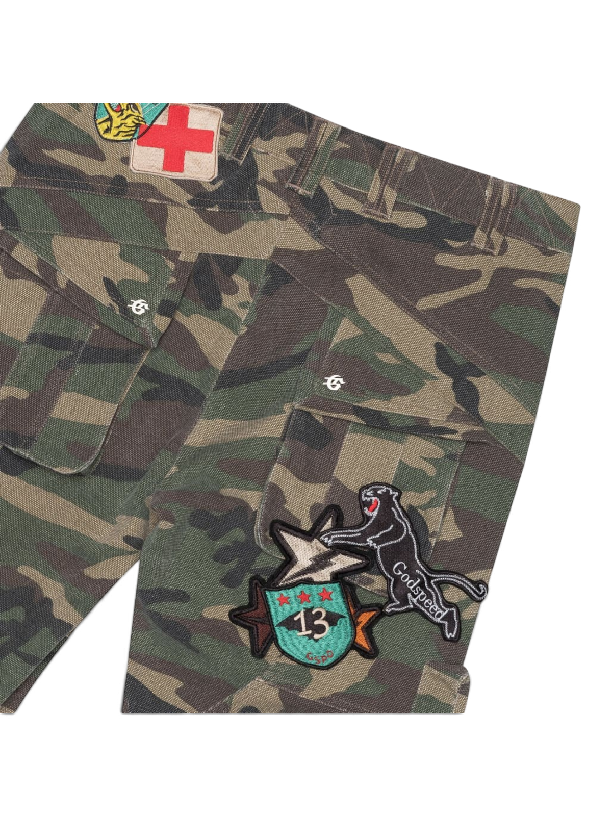 Godspeed Patchwork Flared Cargo Pants