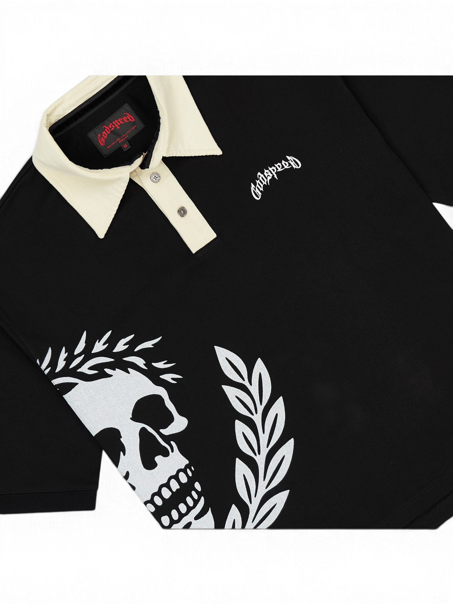 Godspeed Victor Oversized Crest Polo Black