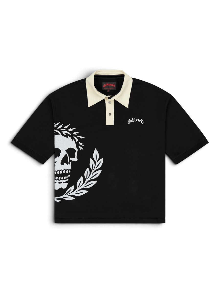 Godspeed Victor Oversized Crest Polo Black