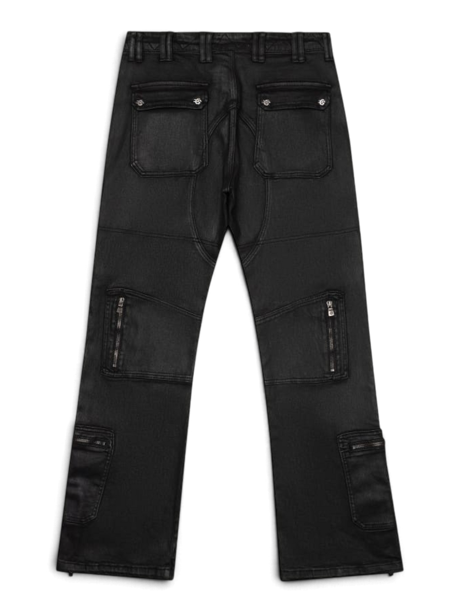 Godspeed Wax Flare Premium Cargo Pants Black
