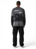 Hellstar Burned Tribal Oversize Crewneck Grey one-kickz