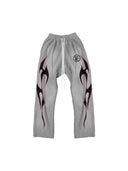 Hellstar Grey Future Flame Sweatpants Grey one-kickz