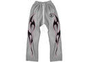 Hellstar Grey Future Flame Sweatpants Grey one-kickz
