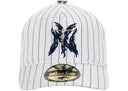 Hellstar NY Flame Snapback White/Blue one-kickz